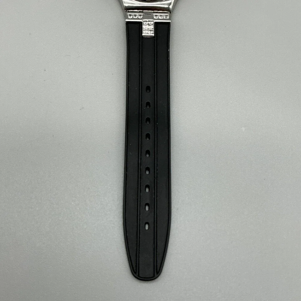 Vintage Swatch Irony Fancy Me Womens Watch 32mm Silver Tone Date New Battery